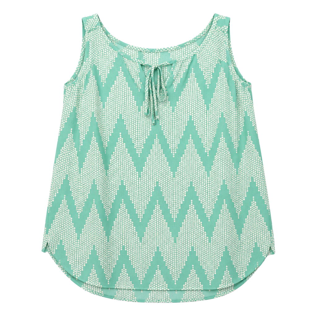 Maurices Cold Shoulder Blouse Size M Mint Green White Chevron 1