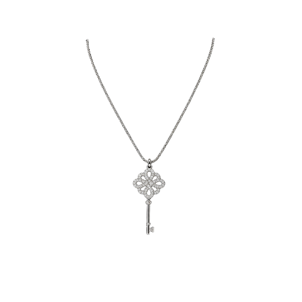 Moissanite Snowflake key Pendant 1