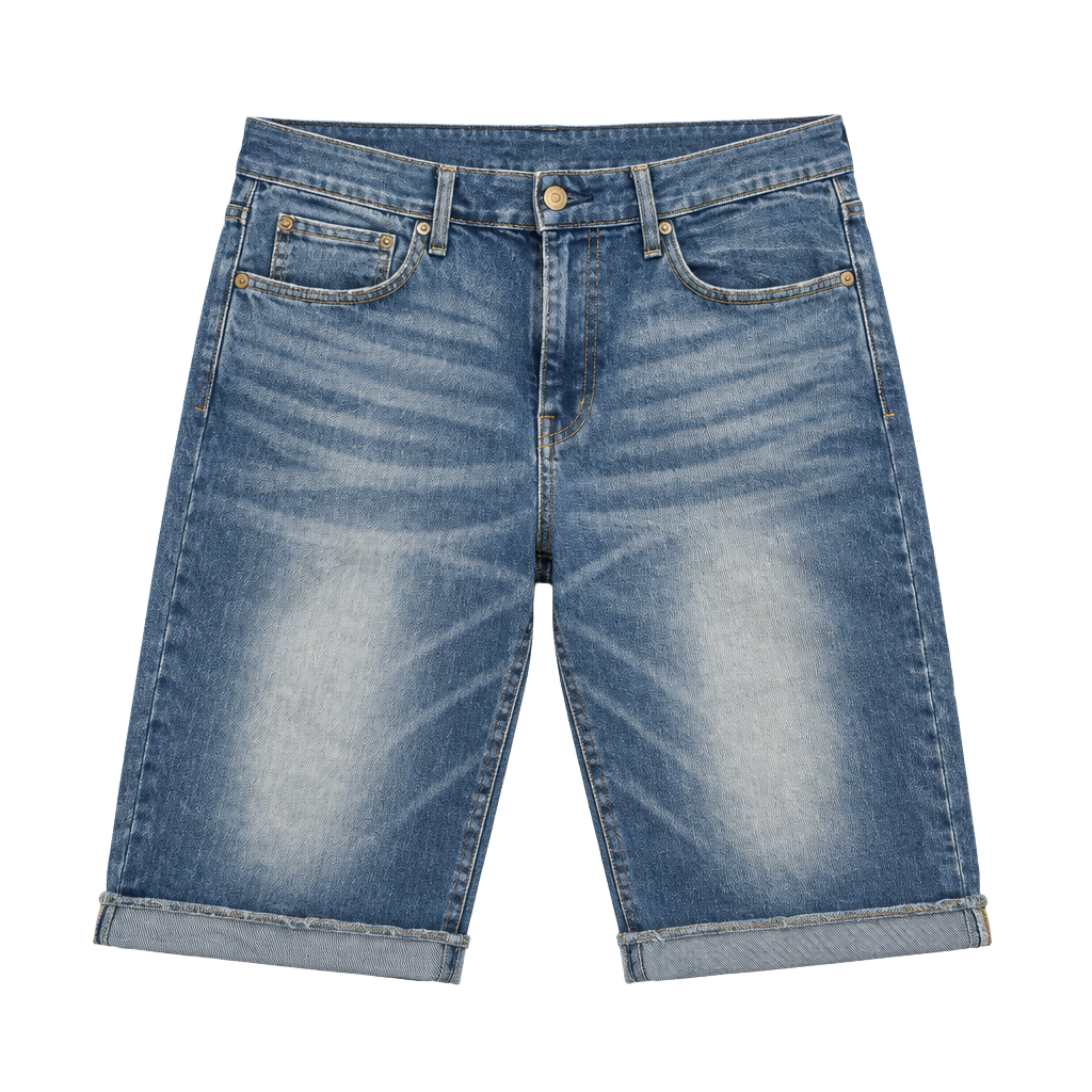 Denizen Levi's Bermuda Denim Shorts Size 8 Light Wash Stretch 1