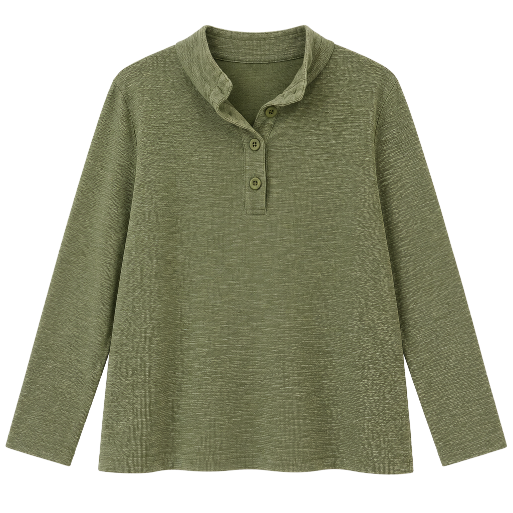 Seasalt Cornwall Women US 10 UK 14 Sage Green Textured Knit Pullover Button Top 1