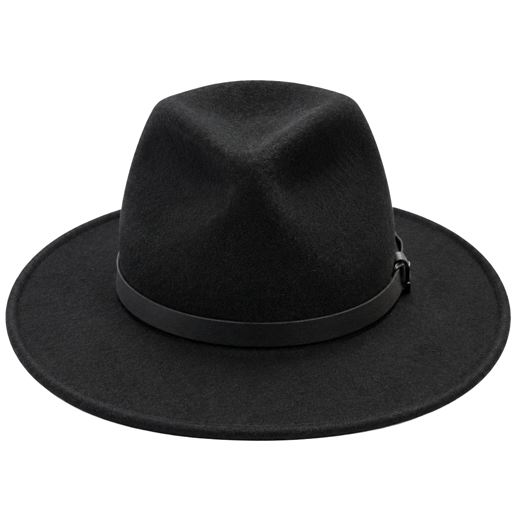Scala Classico Wool Felt Fedora Hat Brown Leather Band 1