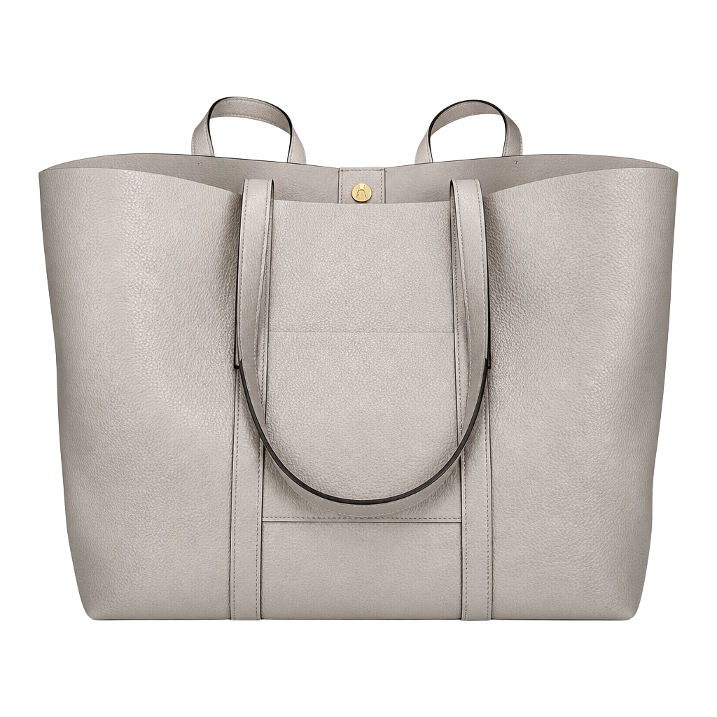 Cheval Firenze Italy Genuine Leather Large Tote Bag Gray NWT + Pouch 1