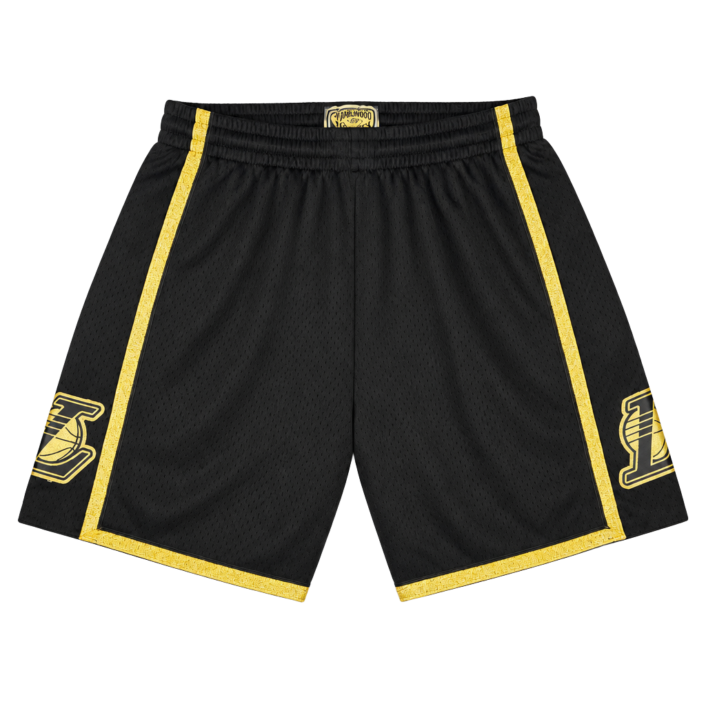 Mitchell & Ness Los Angeles Lakers Shorts Size XL Black Gold 1