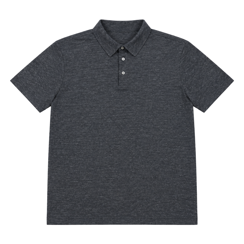 Buck Mason Polo Sweater Size Large Dark Gray Knit Short Sleeve 1