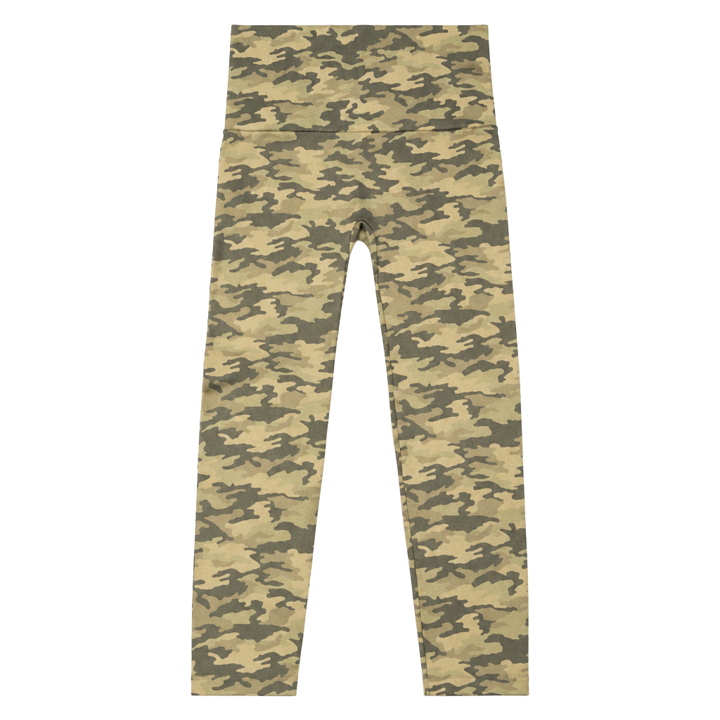 Spanx Look At Me Now Cropped Leggings Size 2X Green Tan Camo 1
