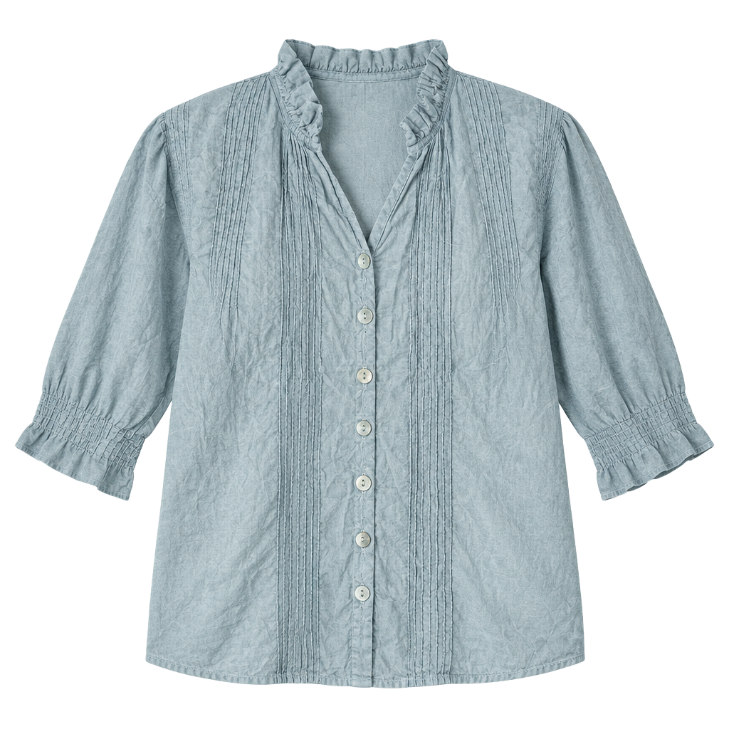 JP and Mattie Madeleine Peasant Pleated Blouse 1