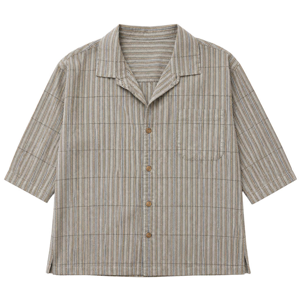 Tommy Bahama Original Fit Striped Silk Blend Short Sleeve Button Down Shirt 1