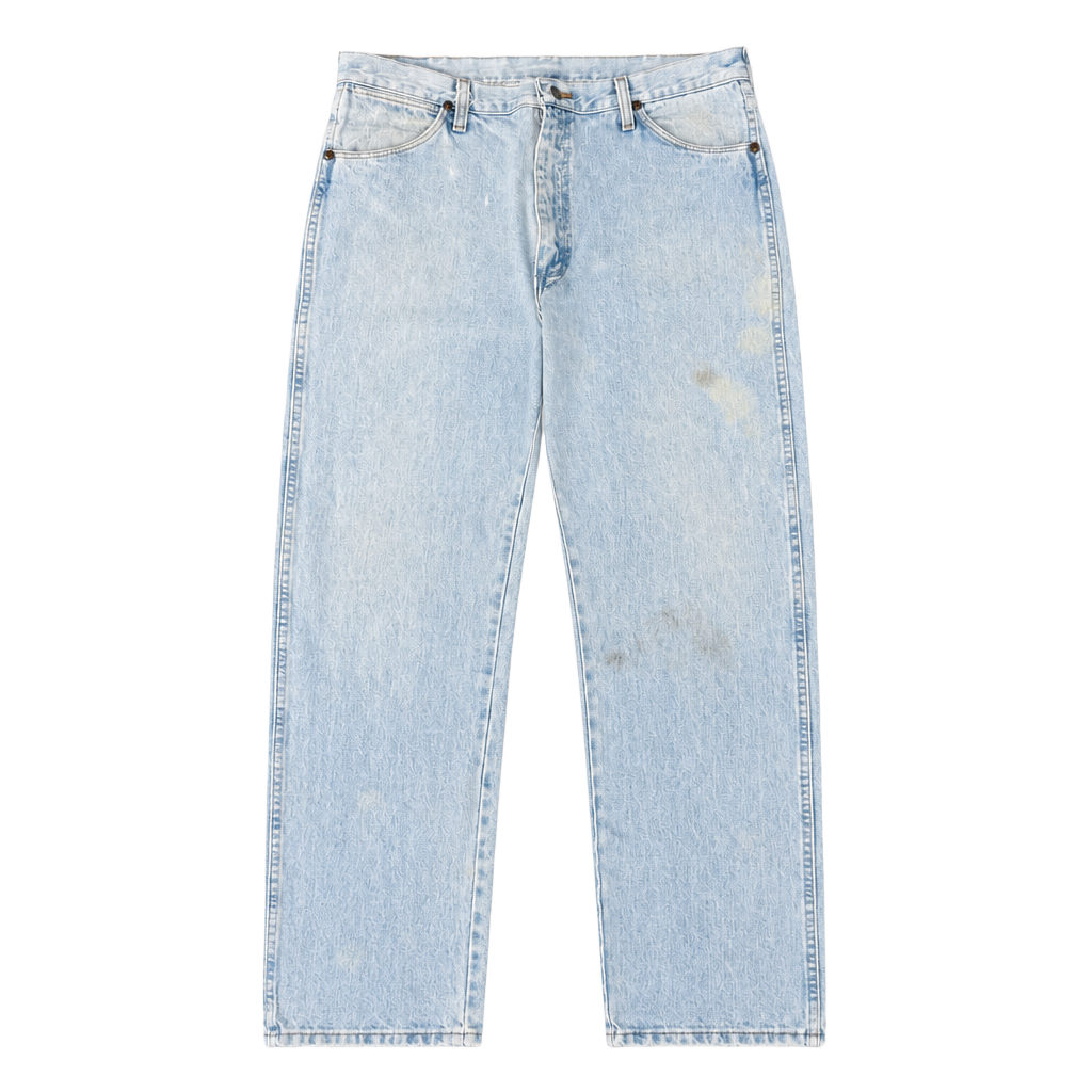 Wrangler Vintage Distressed Light Wash Jeans Size 36x32 1
