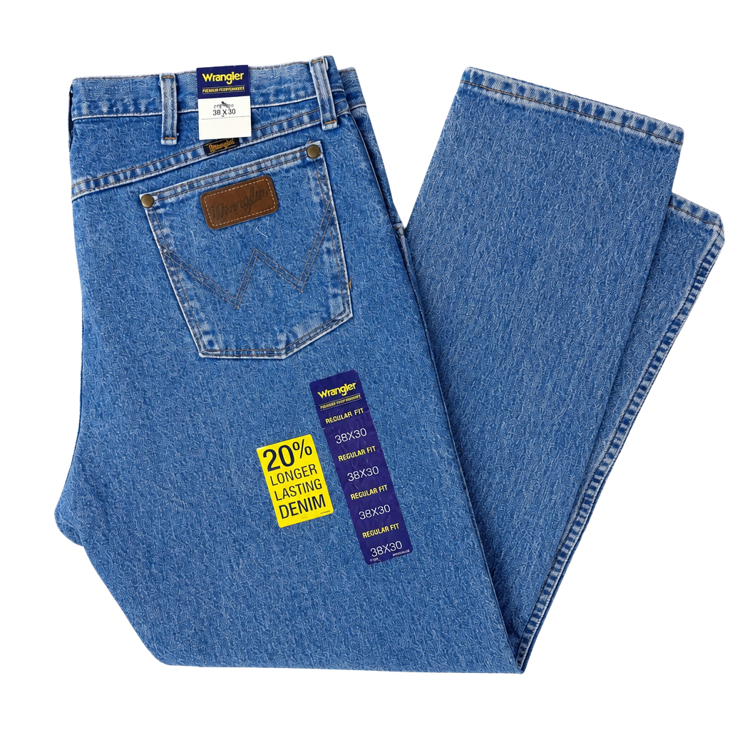 Wrangler 47MWZ Regular Fit Jeans Size 38x30 Blue Denim 1