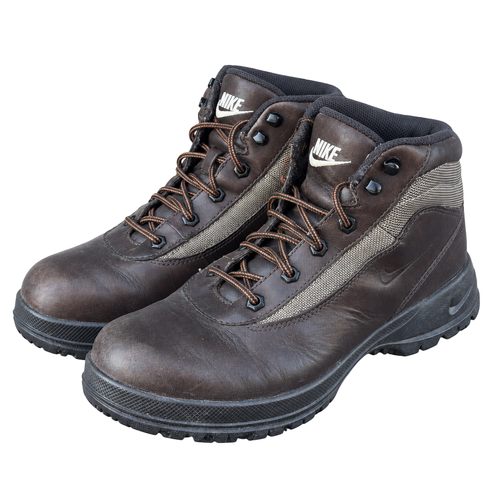 2008 Vintage Y2K Nike ACG Mandara Hiking Boots Brown Leather Size 8.5 1