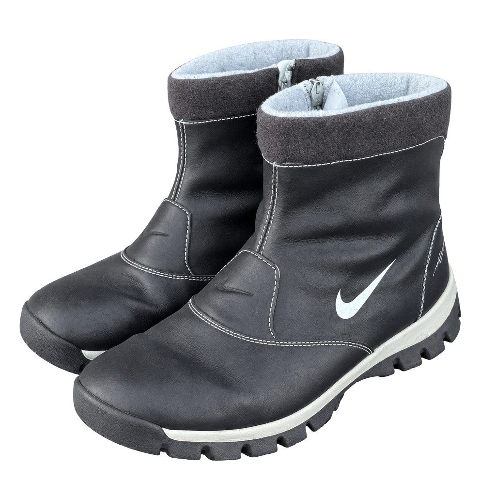 2006 Vintage Y2K Nike Yucan Zip WS Leather Boots Brown Size 7Y 1