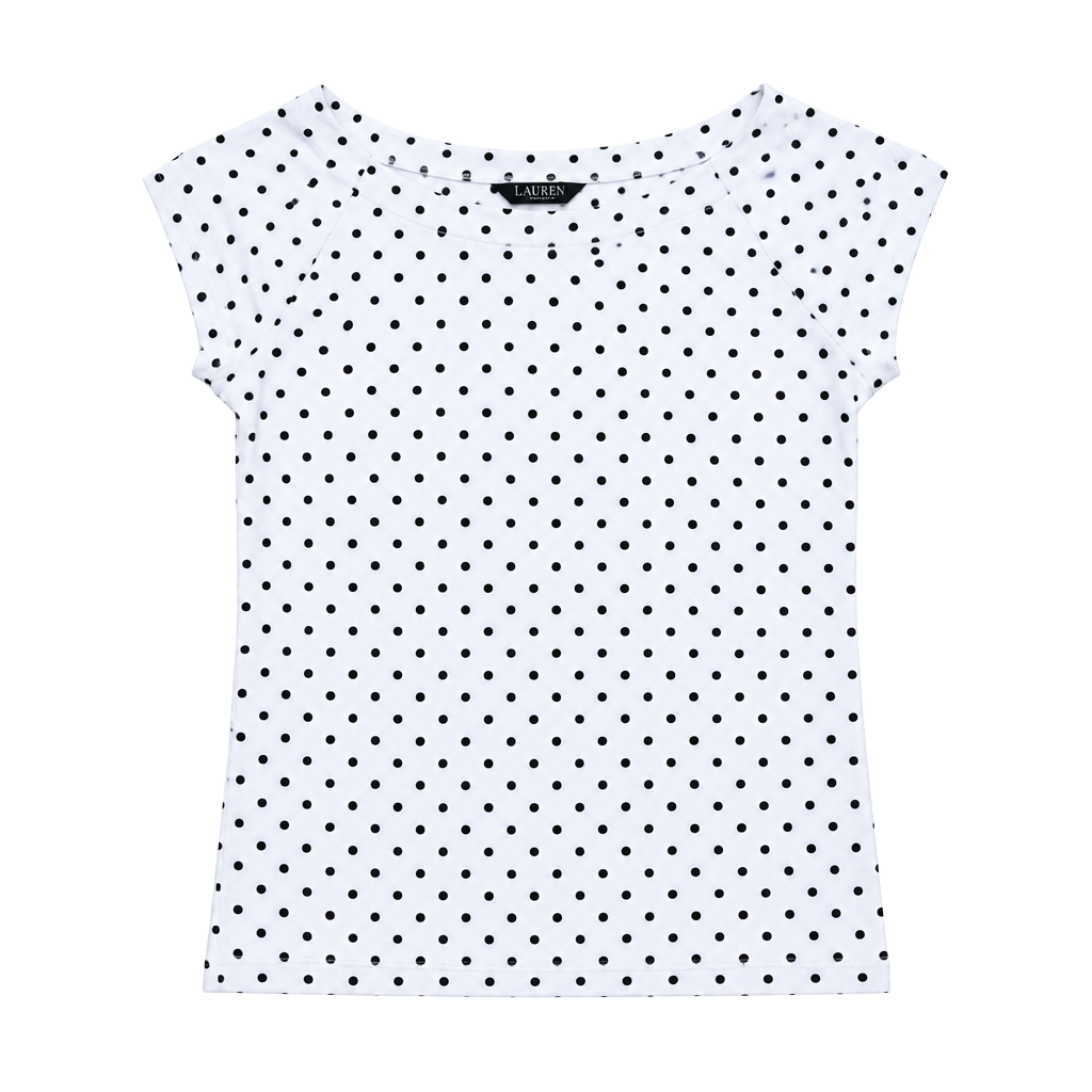 2000’s Y2K Lauren Ralph Lauren Polka Dot Short Sleeve Baby Top Size M 1