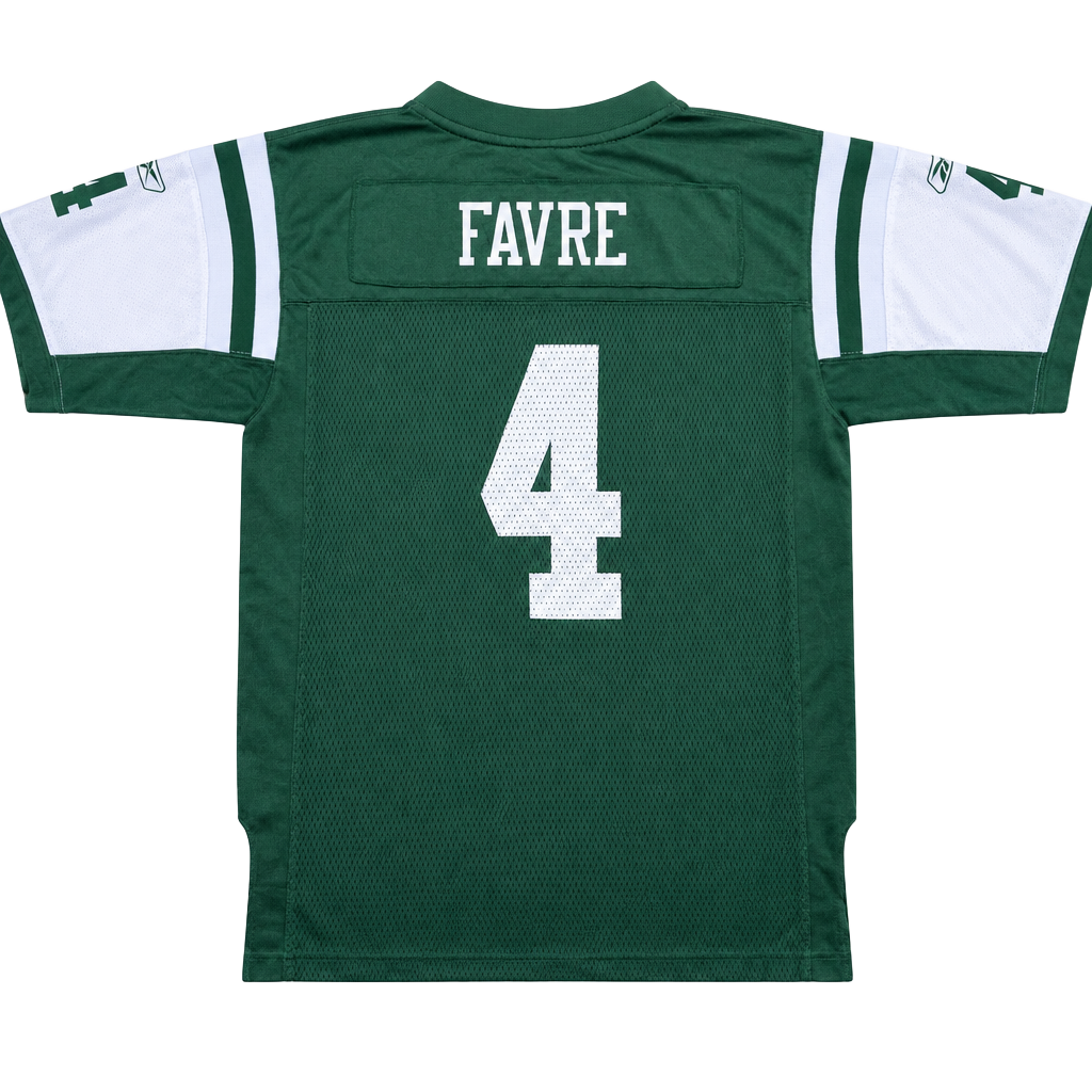 2000’s Vintage Brett Favre New York Jets #4 NFL Jersey Reebok Size YL 1