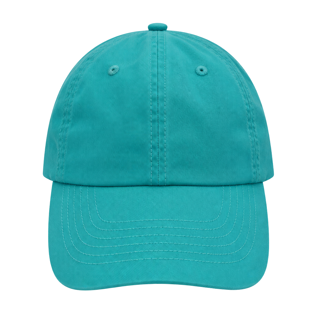 Bright Aqua Blue Nylon Lightweight Baseball Cap Adjustable Hat 1