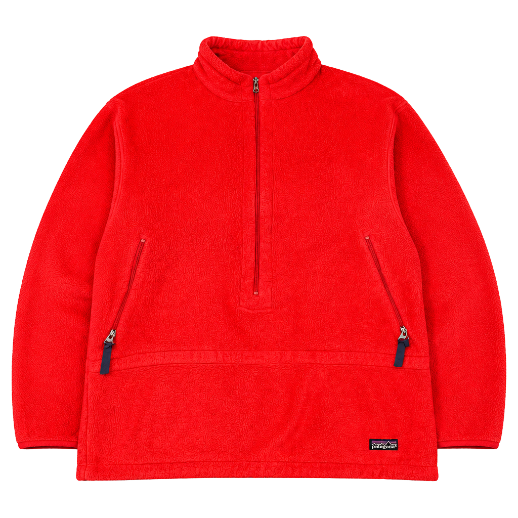 Patagonia Vintage Synchilla Marsupial Fleece Pullover Jacket Size medium/Large Made in USA Magenta 1