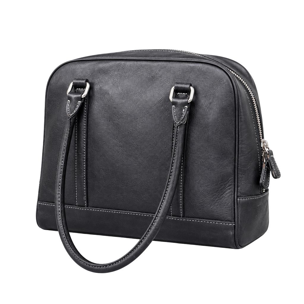 Vintage Coach Leather Satchel Handbag Black 7738 1
