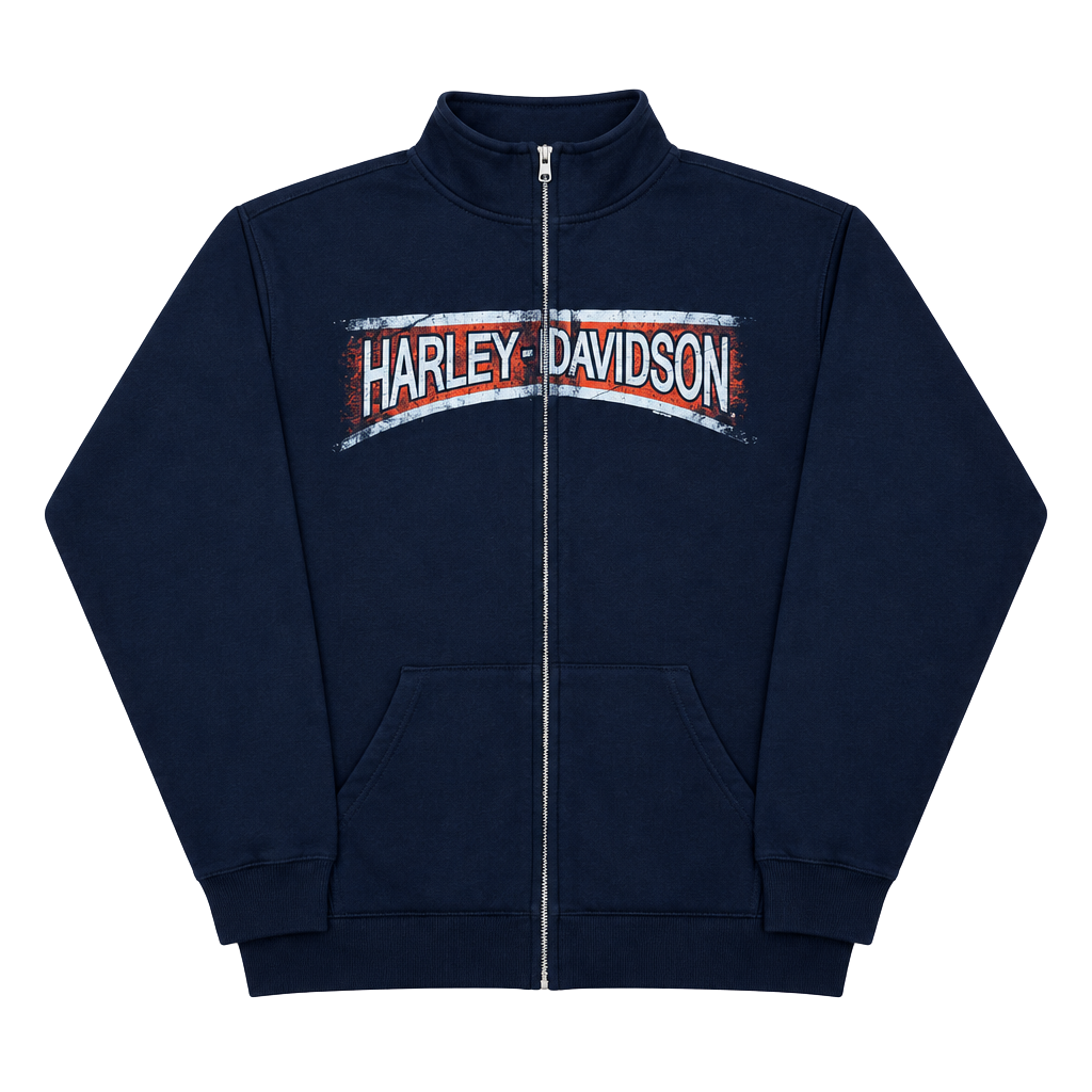 Harley Davidson St. Paul MN Full Zip Sweatshirt Jacket Black 1