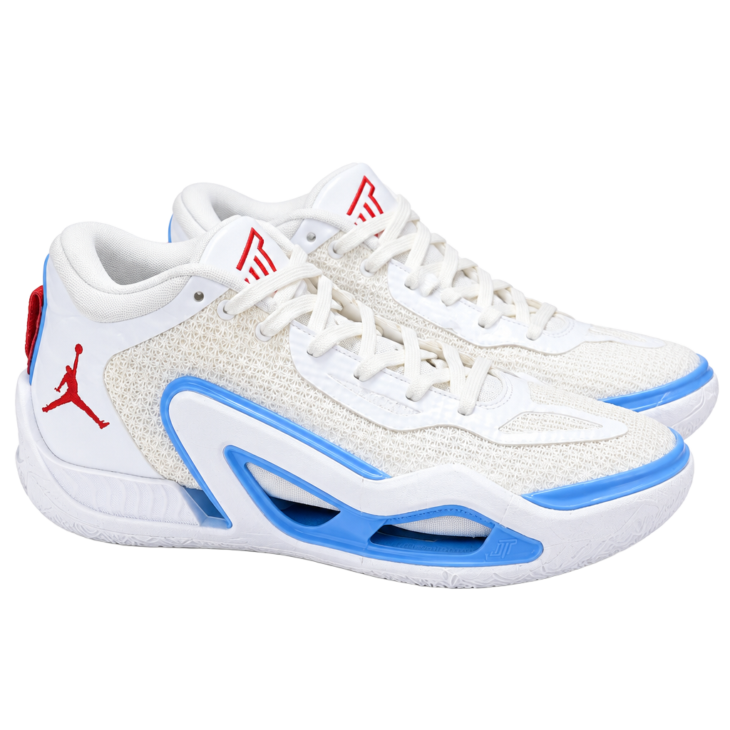 Nike Jordan Tatum 1 Sneakers White Blue Red Custom Archer AV 1