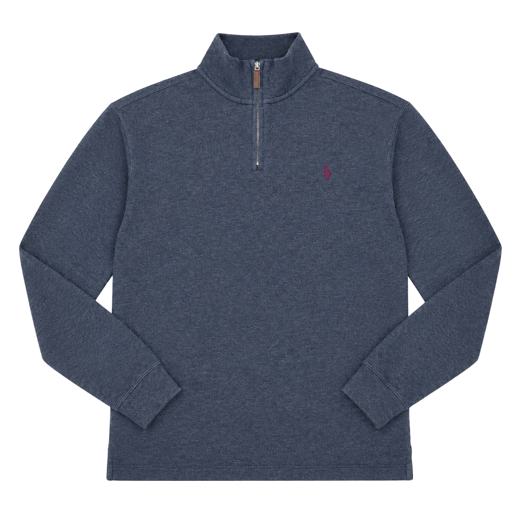 Polo by Ralph Lauren Quarter Zip Sweater Size M Gray Cotton 1