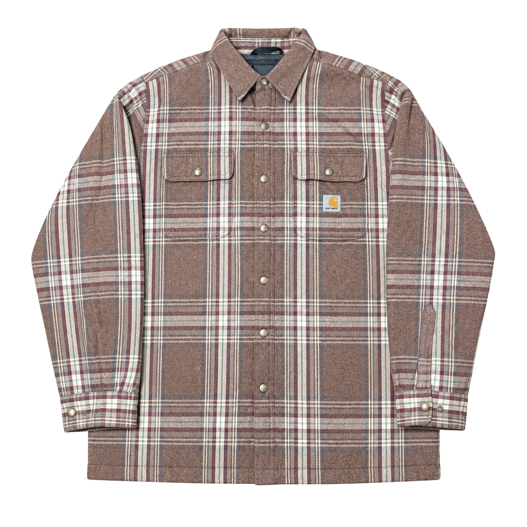 Carhartt Relaxed Fit Flannel Sherpa Lined Shirt Jac Size L 1