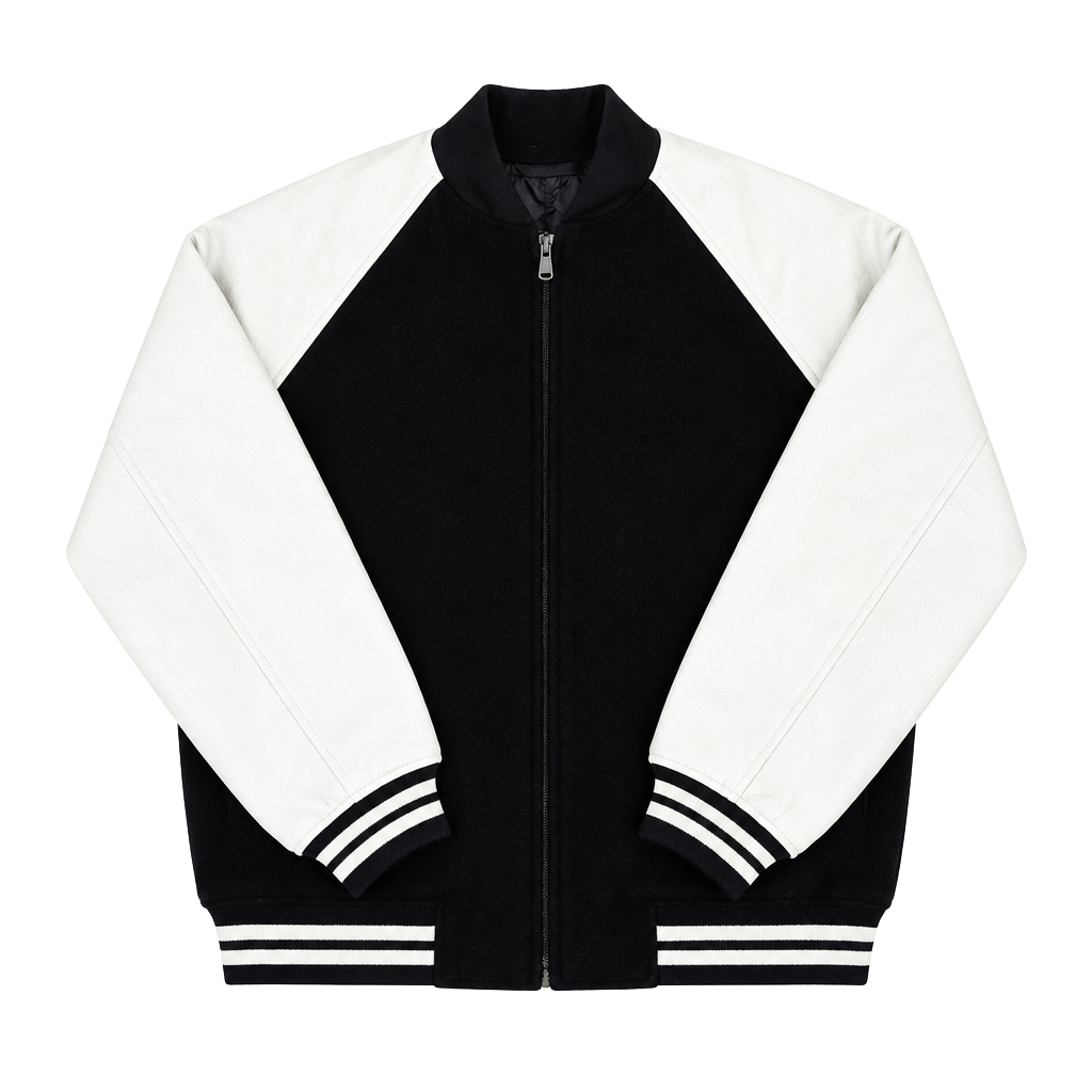 Vintage Canada Sportswear Wool And Leather Varsity Jacket Size Large 1