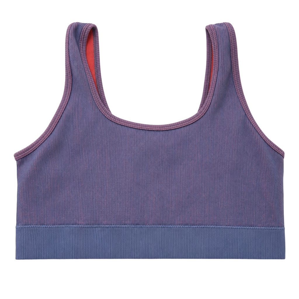 Fabletics Women's Ribbed Scoop Neck Sports Bra Size Large 1