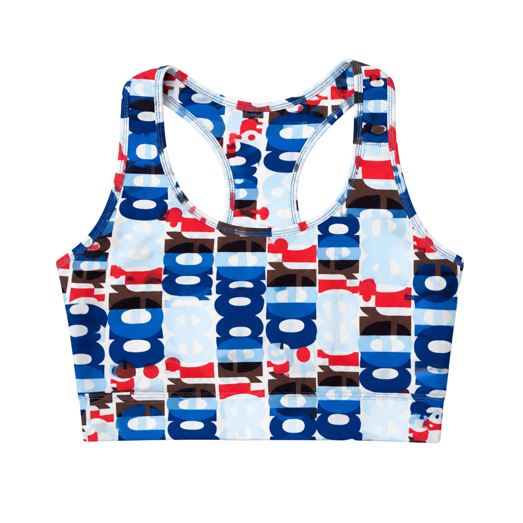 Size L OFFLINE by Aerie Real Me Racerback Sports Bra with Graphic Print 1