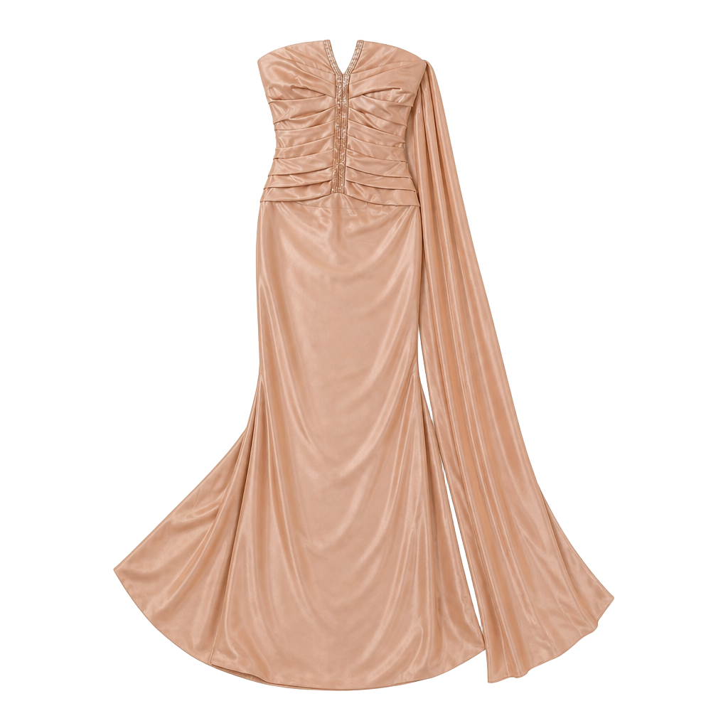 Y2k NWT Carmen Marc Valvo Signature Style 11776 Strapless Beaded Gown Size 4 1