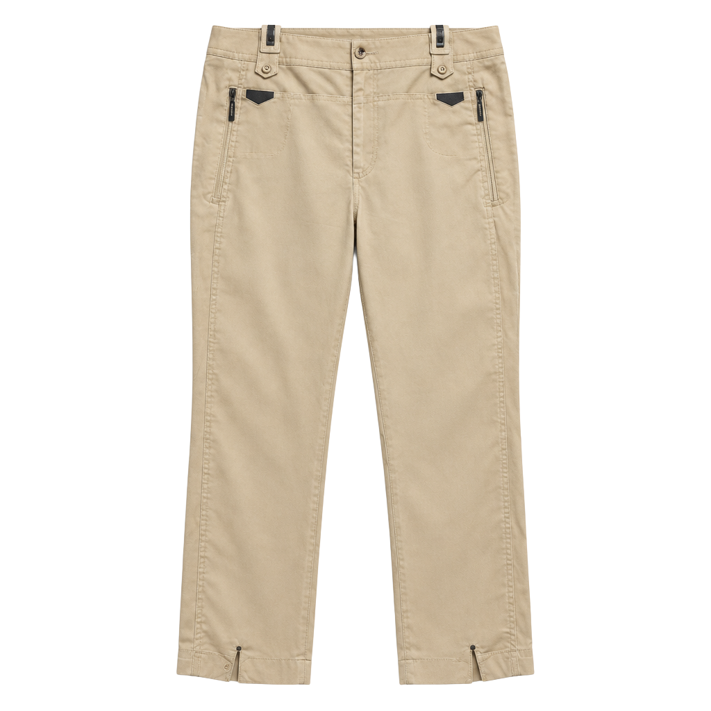 Jamie Sadock Lite Mustard 6 Pocket Mid Rise Crop Pants Size 6 1