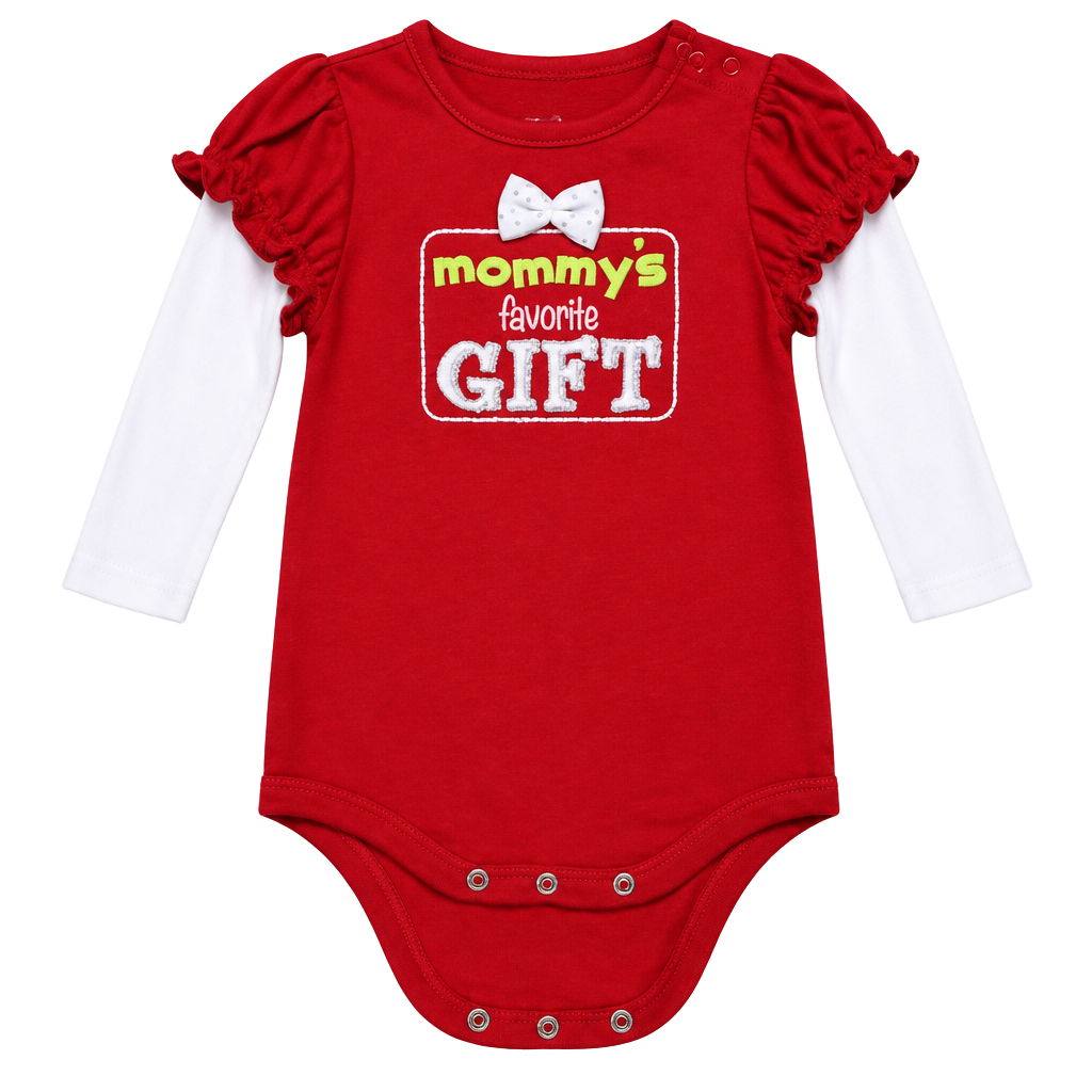 Christmas Circo Mommy's Favorite Gift Graphic Body Suit Size 3M NWT 1