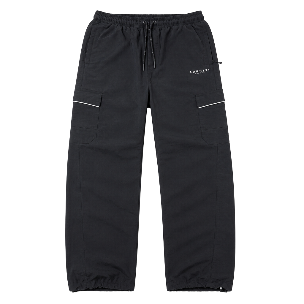 Nylon Crinkle Sonneti London Mens Cargo Joggers Black XL Gym Attire Straight Fit 1