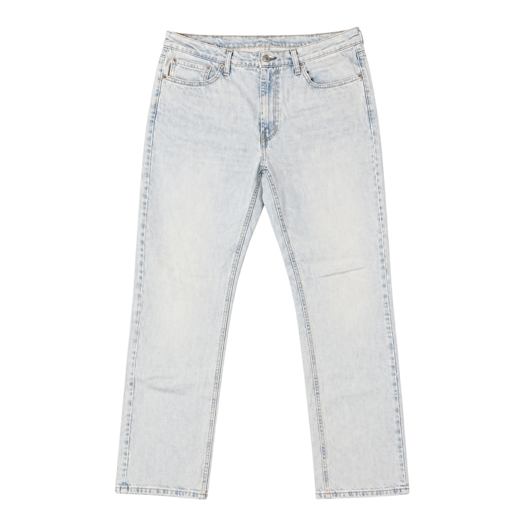 Levi’s 514 Denim Jeans 38x32 High Stretch Light Wash Classic Slim Straight Fit 1