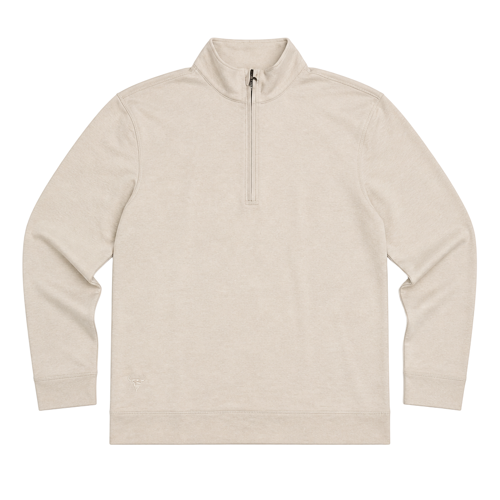 NWT Maelreg Men's Performance Golf 1/4 Zip Pull Over Size M Green Melange 1