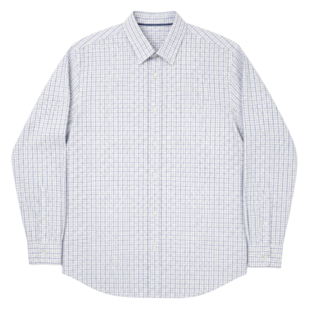 Chatham Road Shirt Mens Large Blue Plaid Stretch Performance Button Up Casual 1