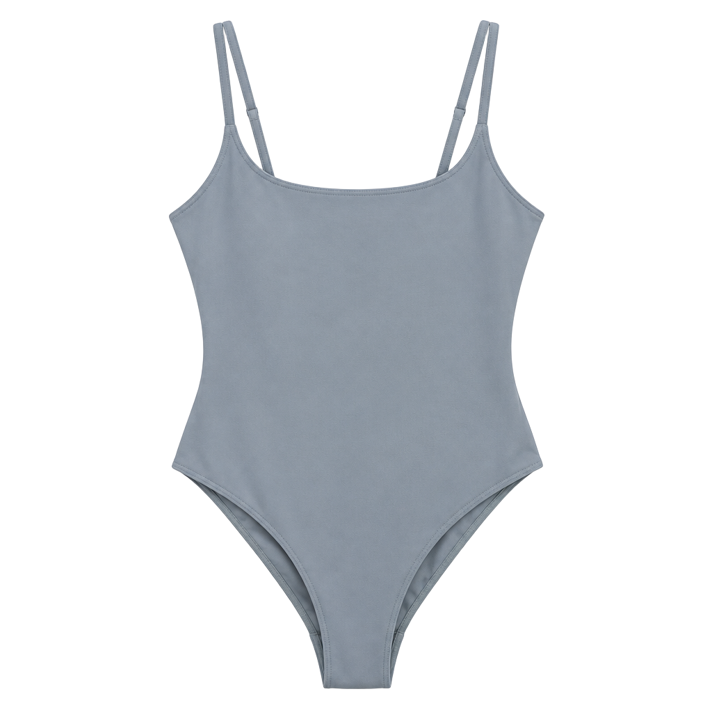 Aqua Aura Bathing Suit Size M Blue Square Neck Adjustable Straps 1