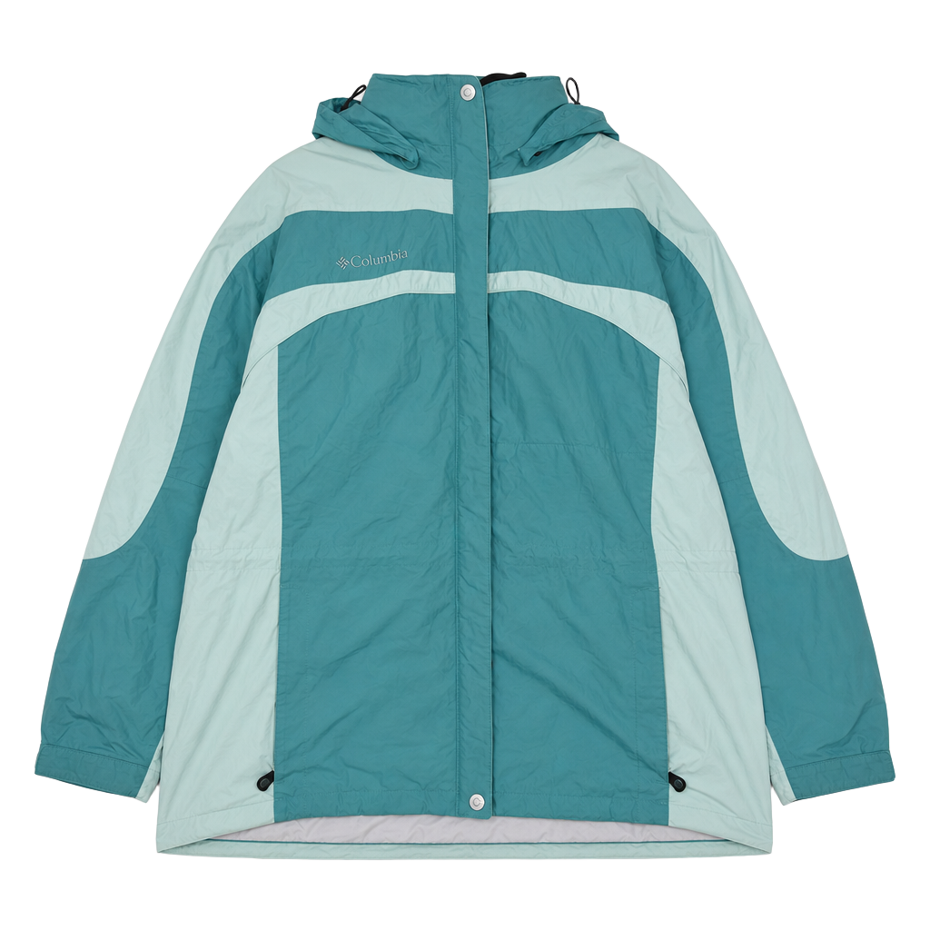Columbia Women's Teal and Light Teal Ski Jacket 3 in 1 1