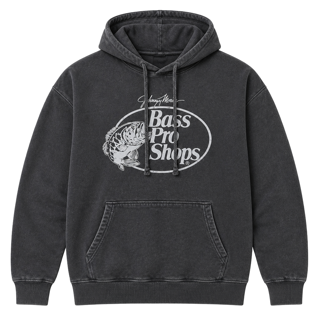 Johnny Morris Bass Pro Shops Vintage Wash Pullover Hoodie 1