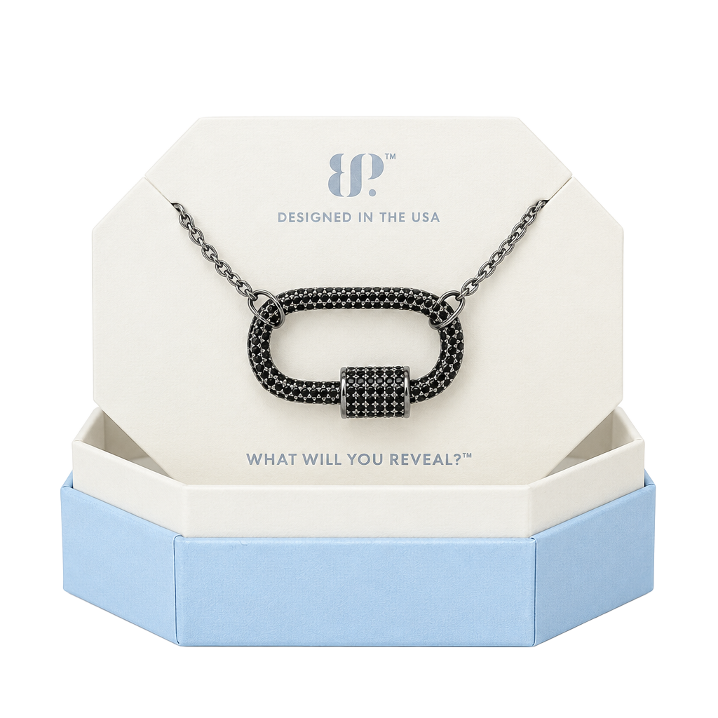 BP Exclusive Bringback Black Onyx CZ Pave Carabiner on Hematite 1