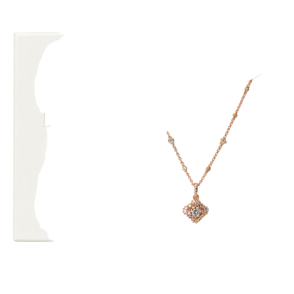 Lumina BP Chiseled Into Light Necklace Snowflake Rose Gold CZ 1