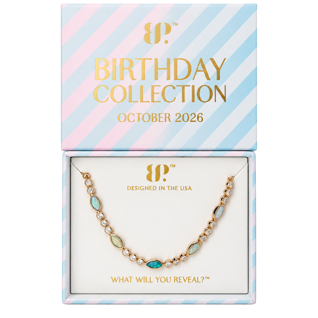BP October Femme Fatale Rose Gold Lab-Grown Gradient of Emerald Fire Opal 1