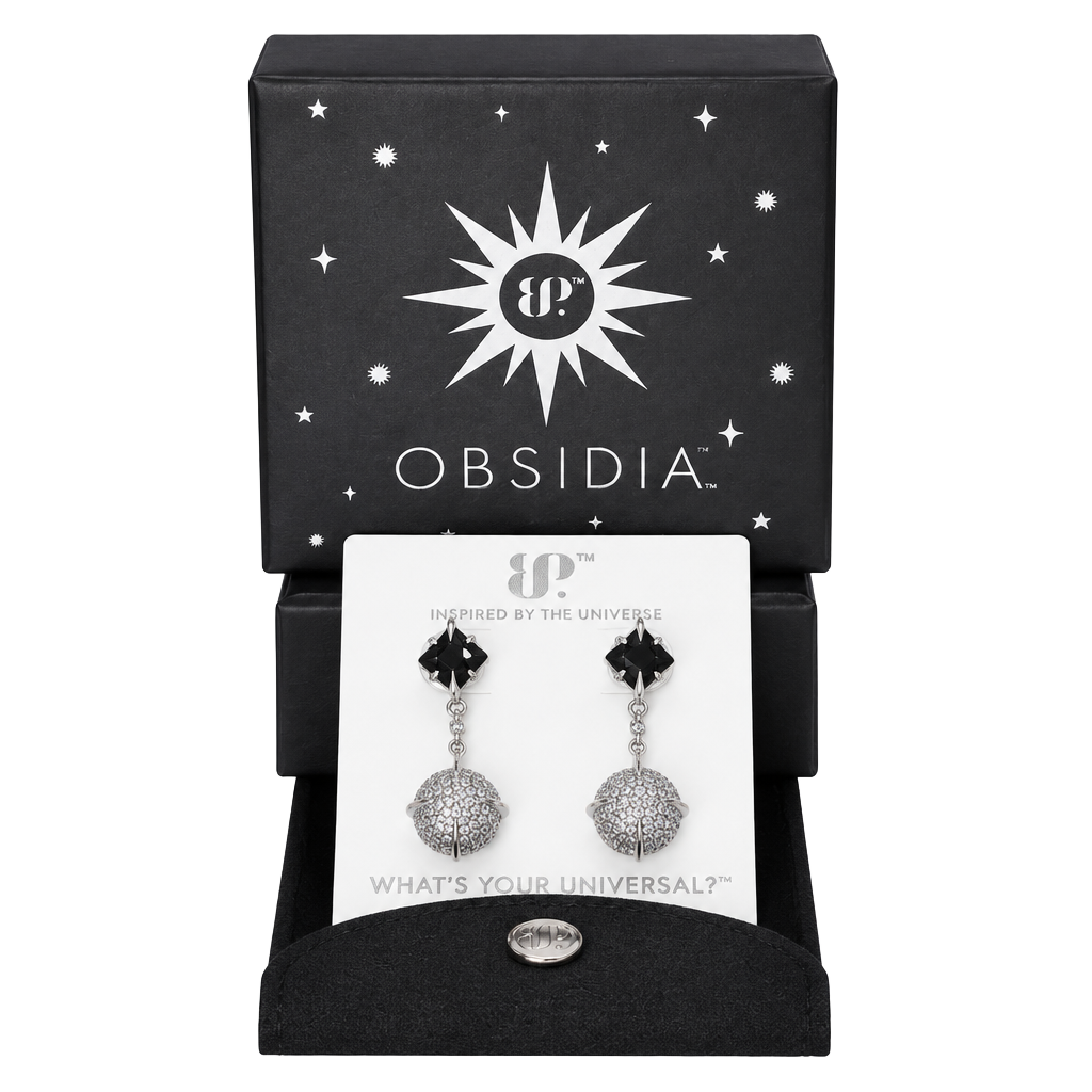 BP Obsidia Supernova Drip Earrings Lab-Created Onyx Sandstone Hematite 1