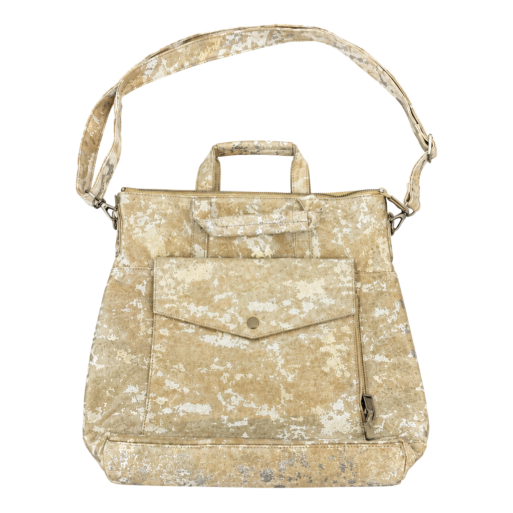 Metallic Silver Suede Bag/Backpack 1