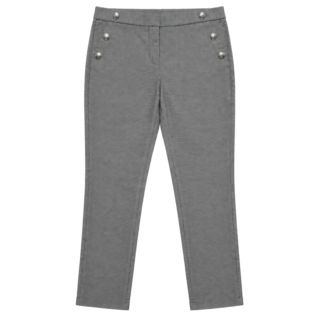 Jules & Leopold Houndstooth Pants Size L Black White 1