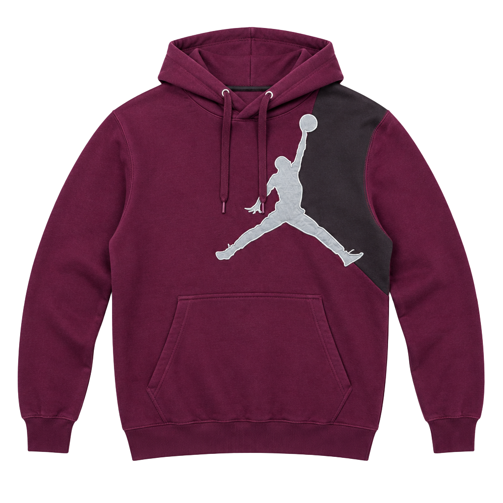 Jordan Jumpman Hoodie Size M Burgundy Oversized 1