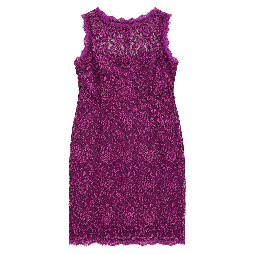 Simply Liliana Dress Size 8 Purple Lace Sleeveless 1