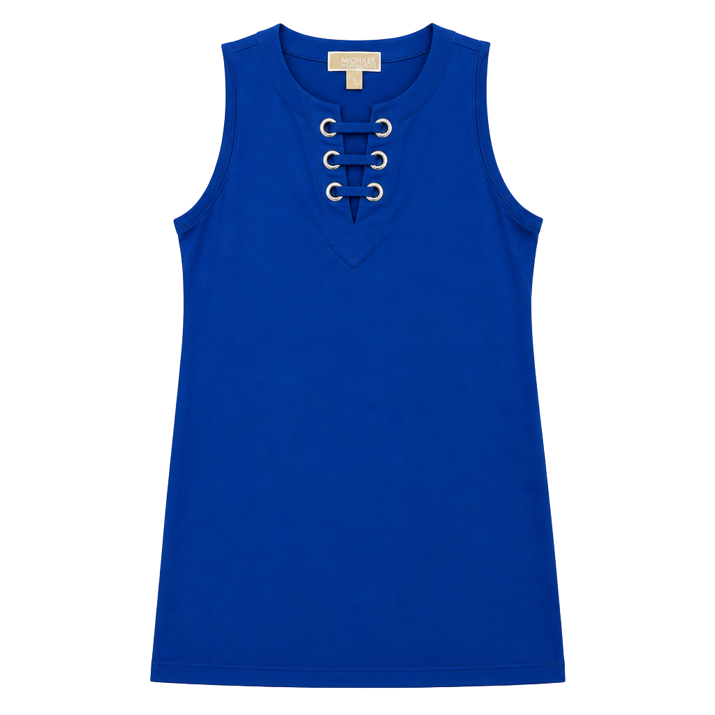 Michael Michael Kors Tank Dress Size M Blue Grommet 1