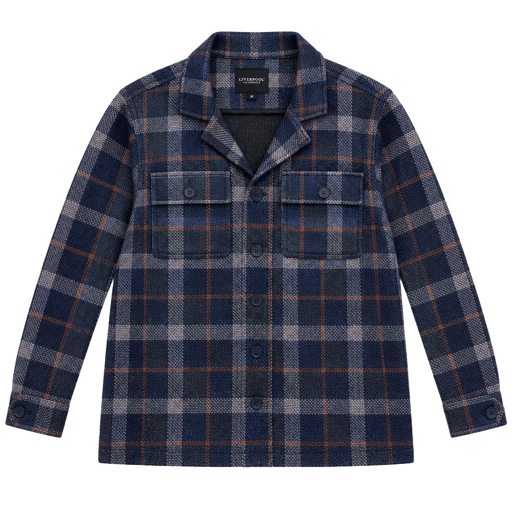 Liverpool Los Angeles Plaid Shirt Jacket Size M 1