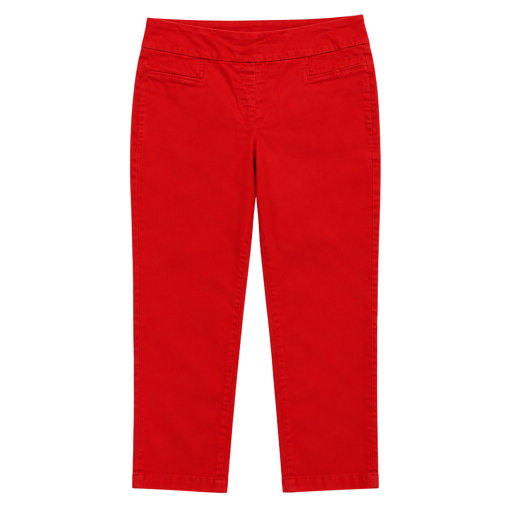 Zac & Rachel Pull On Capri Size 12 Red Pants 1