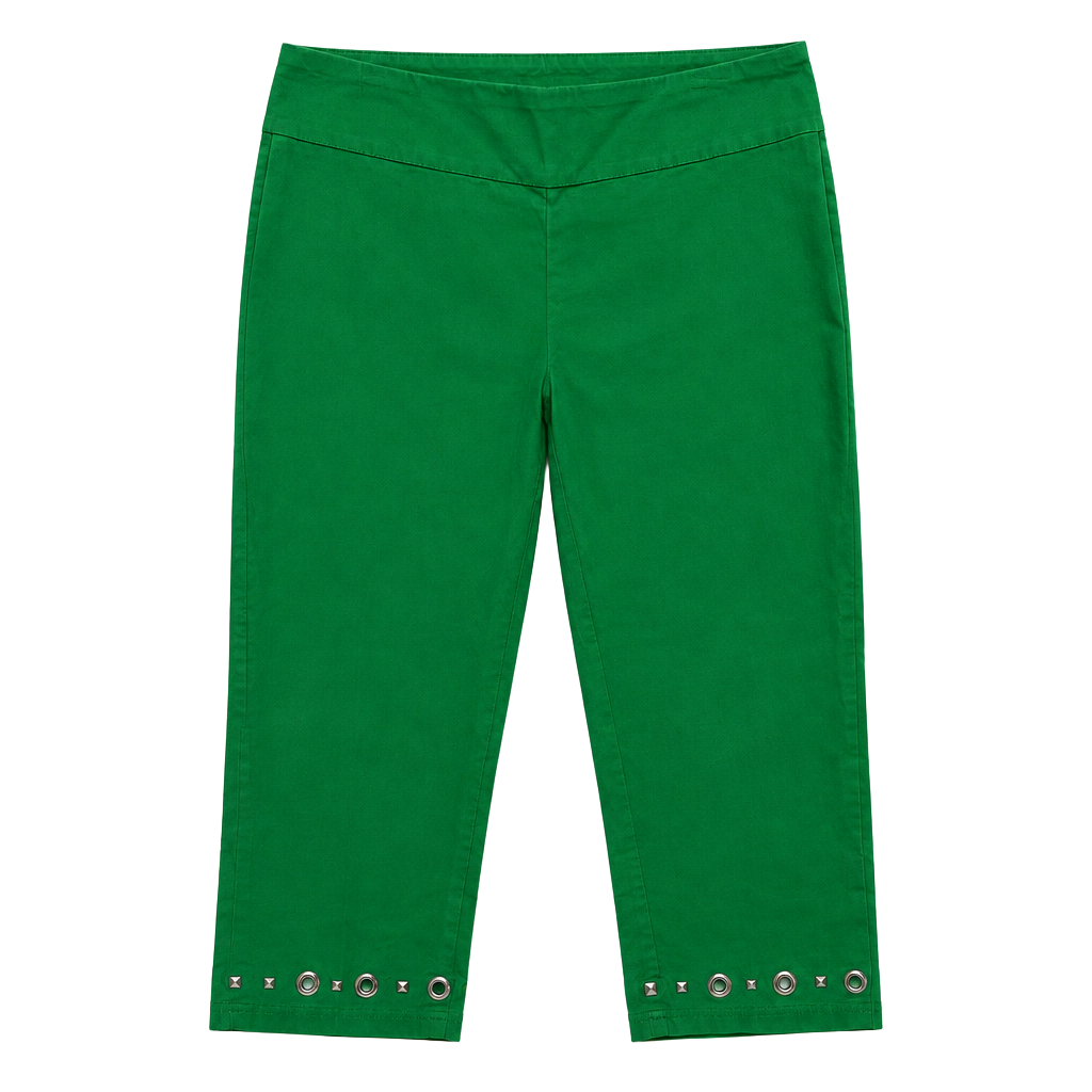 Zac & Rachel Green Pants Size 12 Grommet Hem Details 1