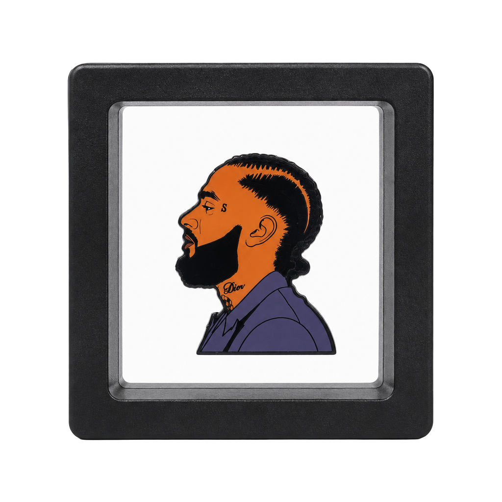 Nipsey Hussle Prolific Profile Lapel Pin in Display Case 1